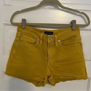 J. Crew Mercantile Women's Yellow Denim Shorts